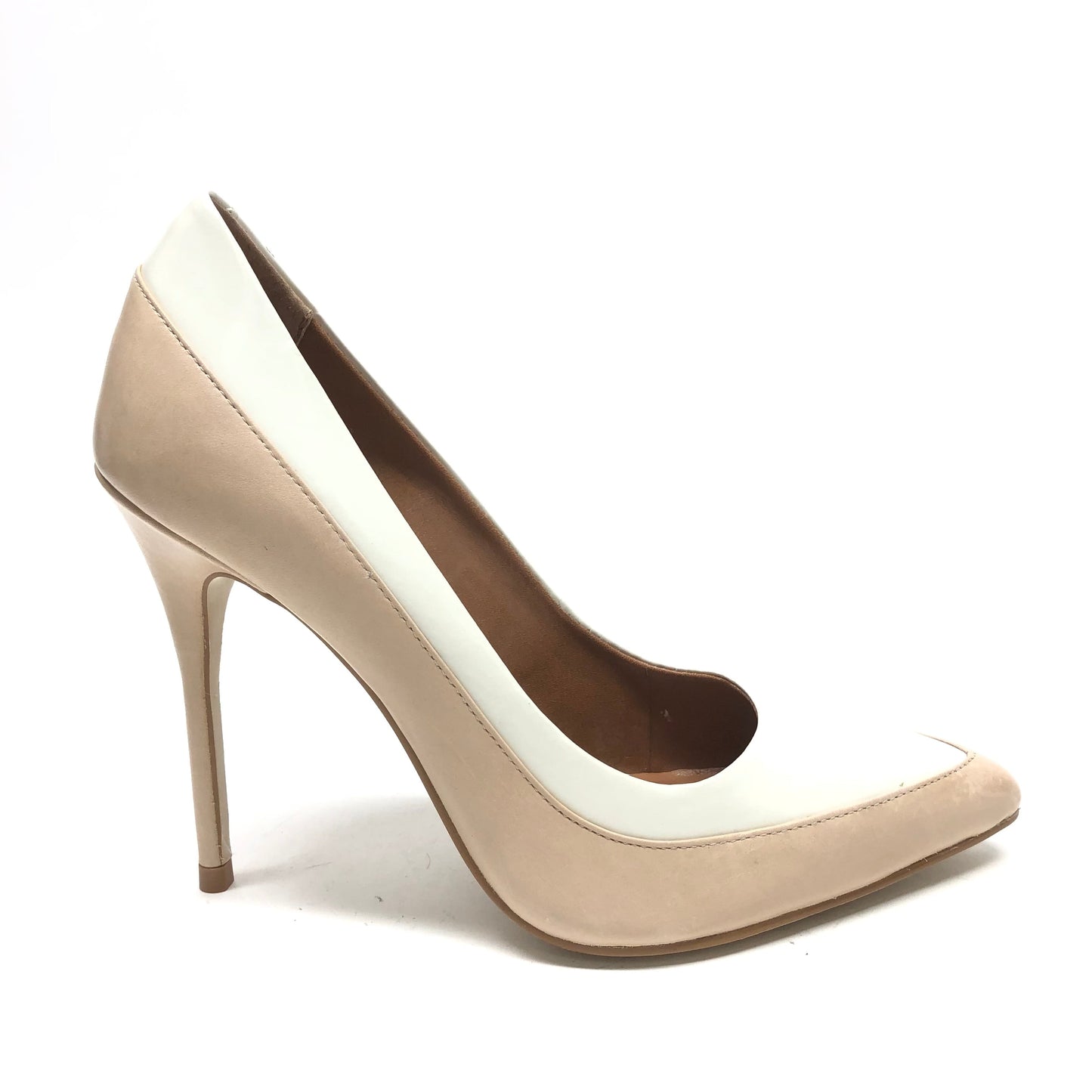 Tan & White Shoes Heels Stiletto Aldo, Size 6