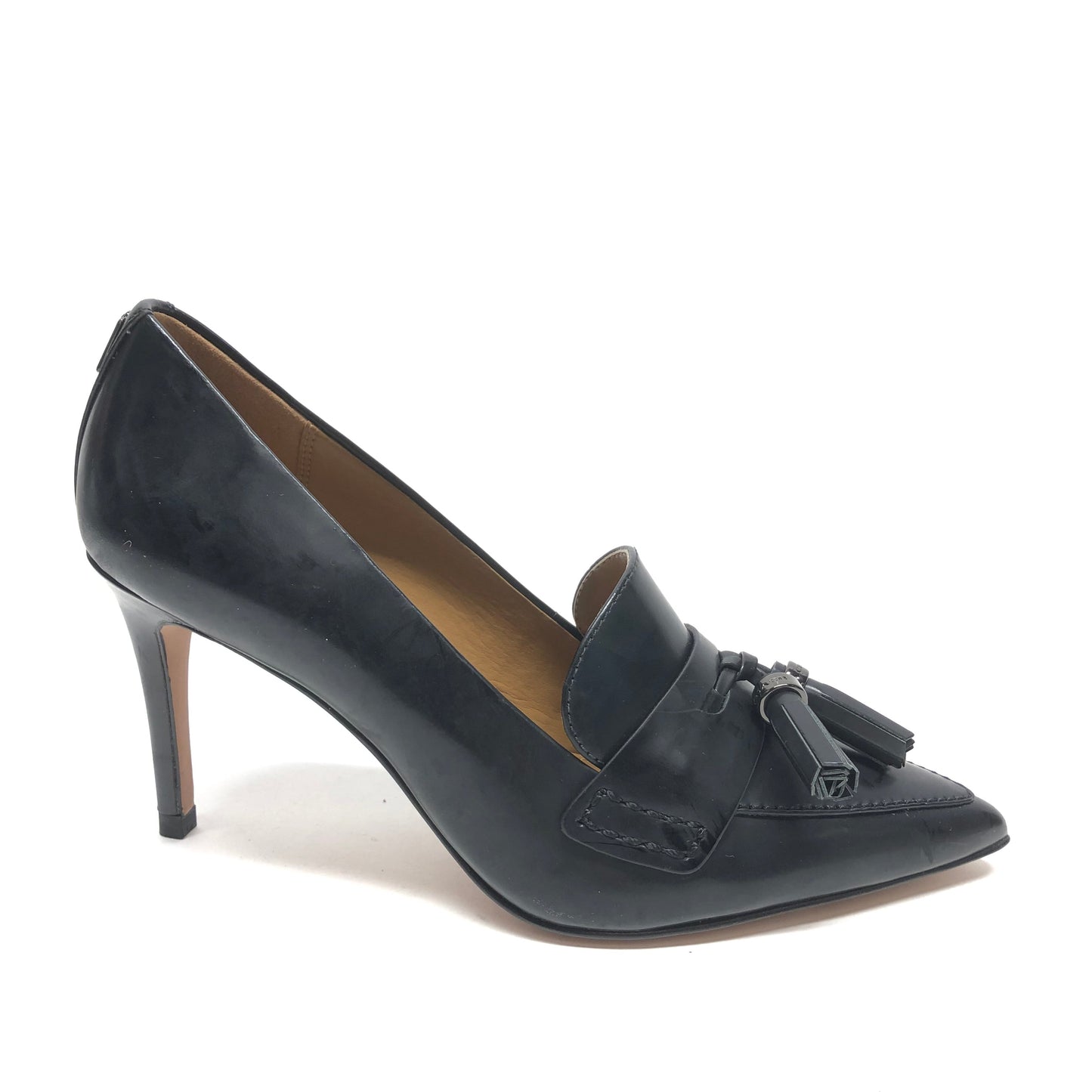 Black Shoes Heels Stiletto Coach, Size 6
