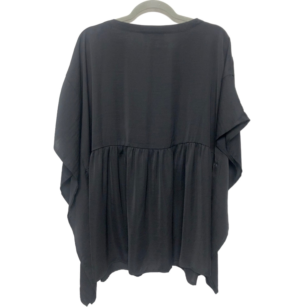 Black Blouse Short Sleeve Lane Bryant, Size Xl