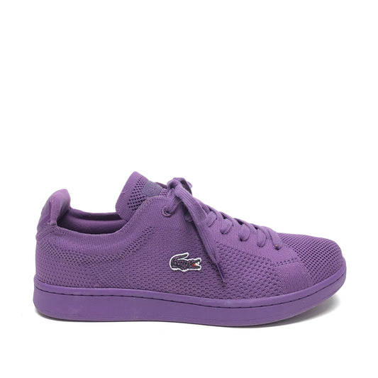 Purple Shoes Sneakers Lacoste, Size 8