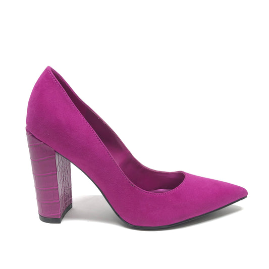 Purple Shoes Heels Block Nine West, Size 8