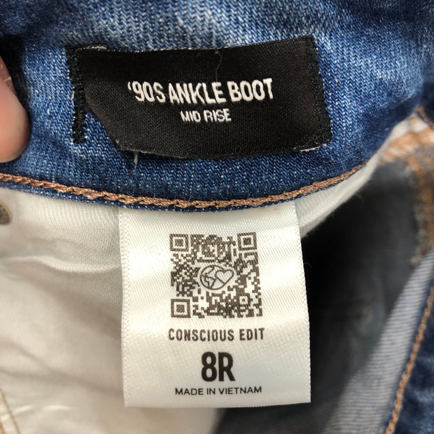 Blue Denim Jeans Boot Cut Express, Size 8