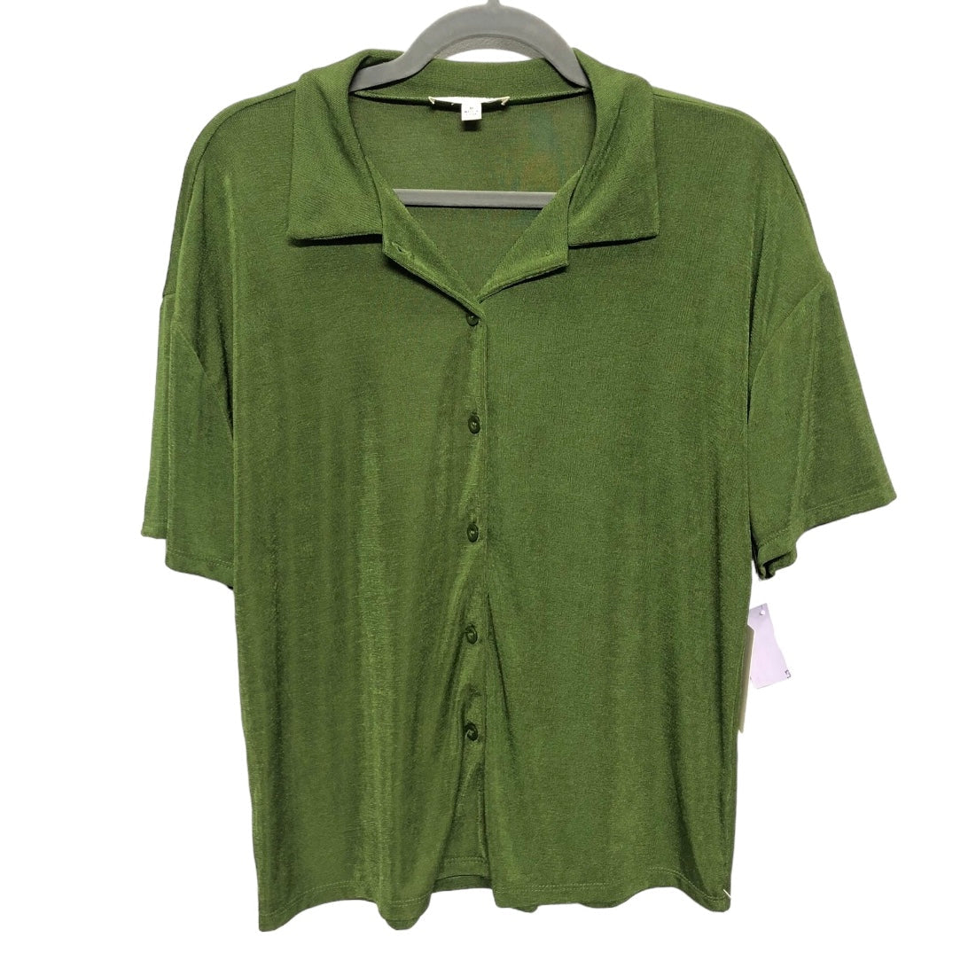 Green Top Short Sleeve Clothes Mentor, Size M