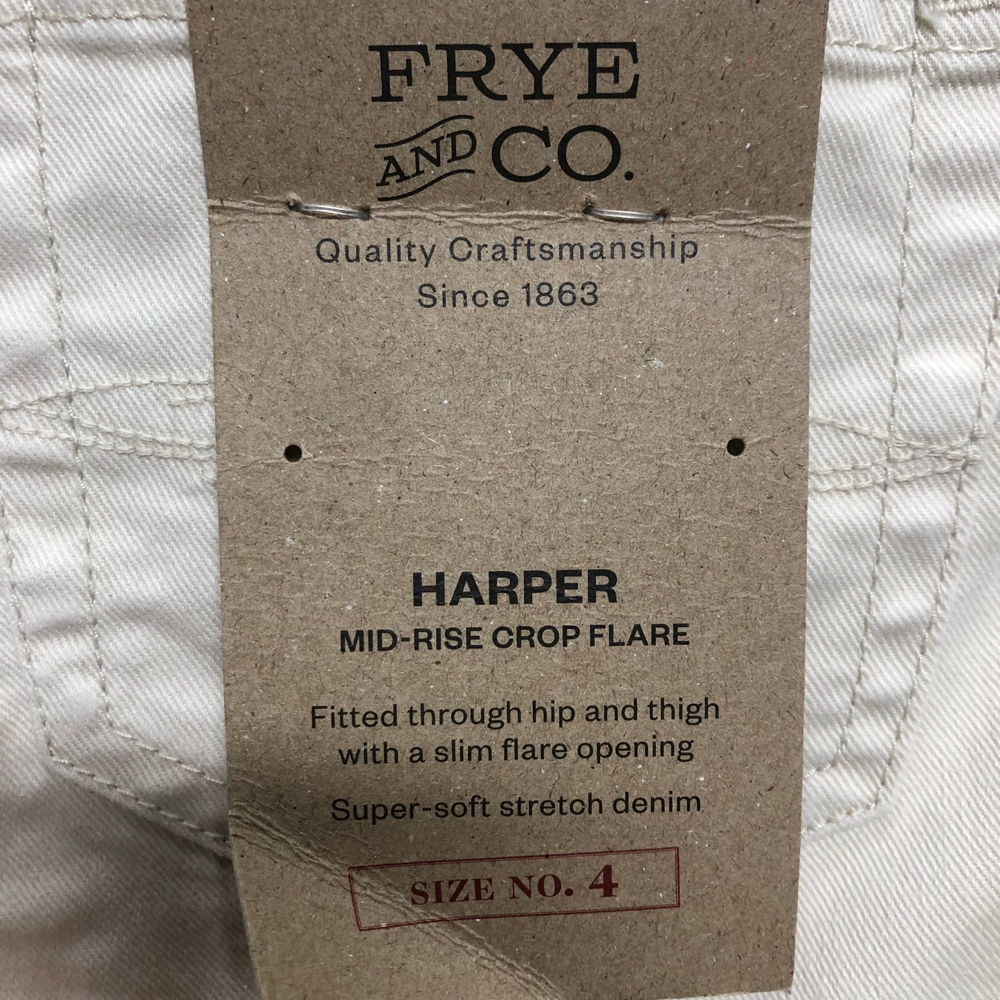 Cream Jeans Flared Frye And Co, Size 4
