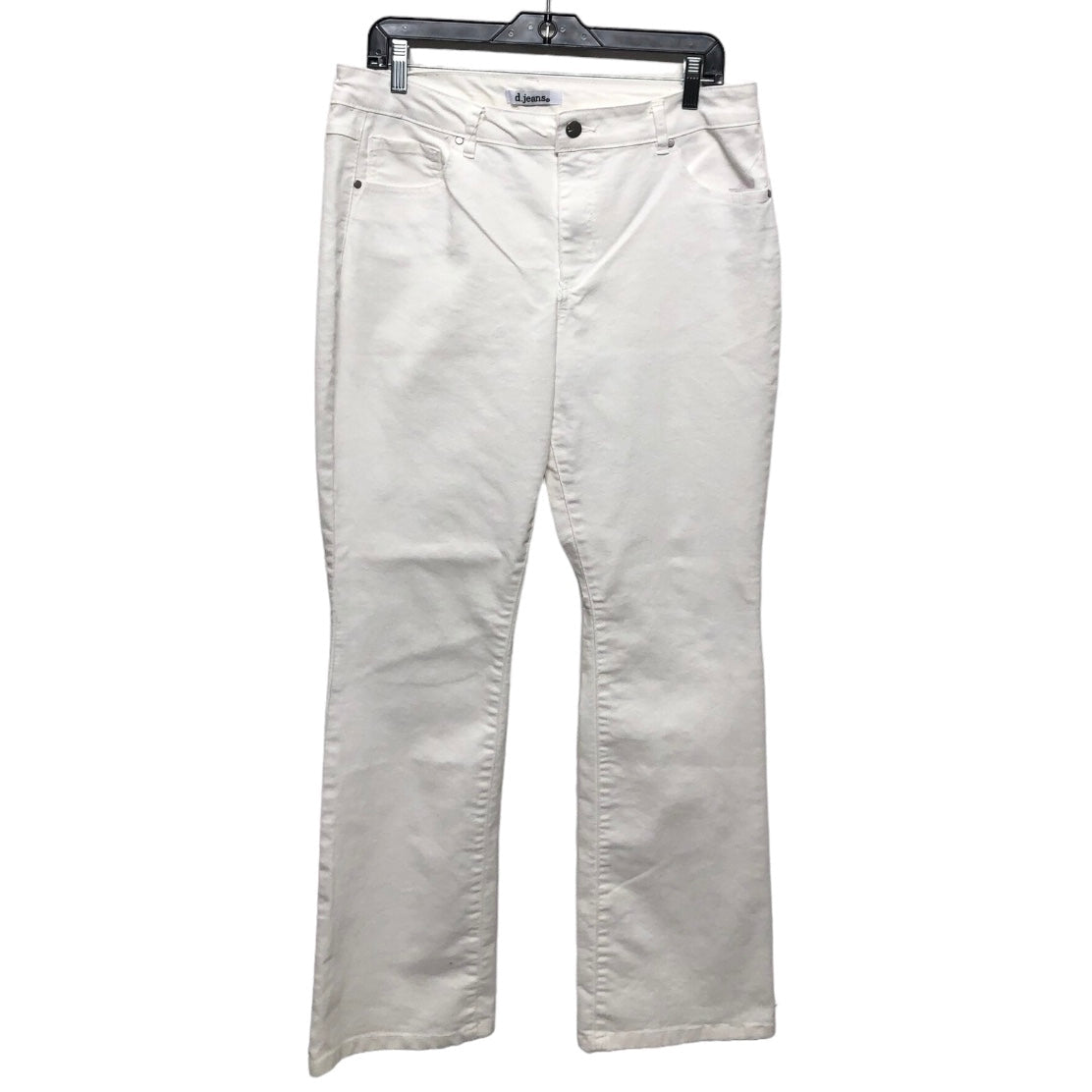 White Jeans Flared D Jeans, Size 14