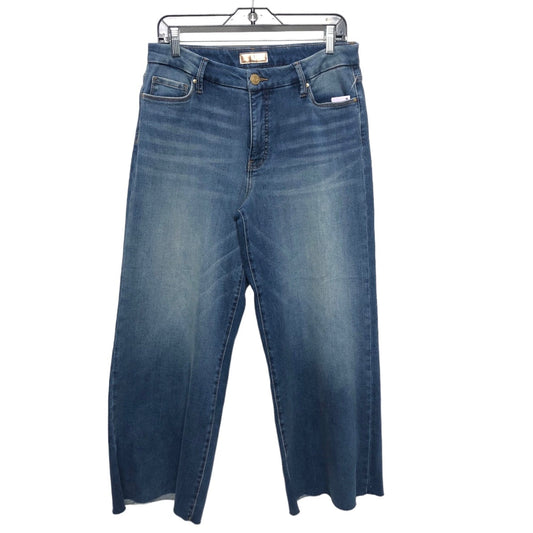 Blue Denim Jeans Wide Leg Kut, Size 8