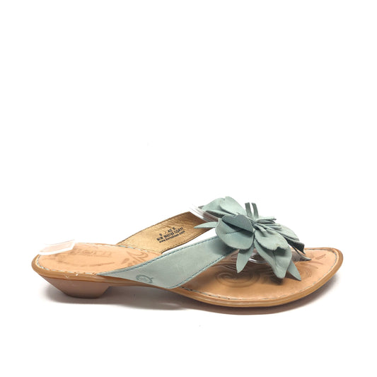 Green Sandals Flats Born, Size 9