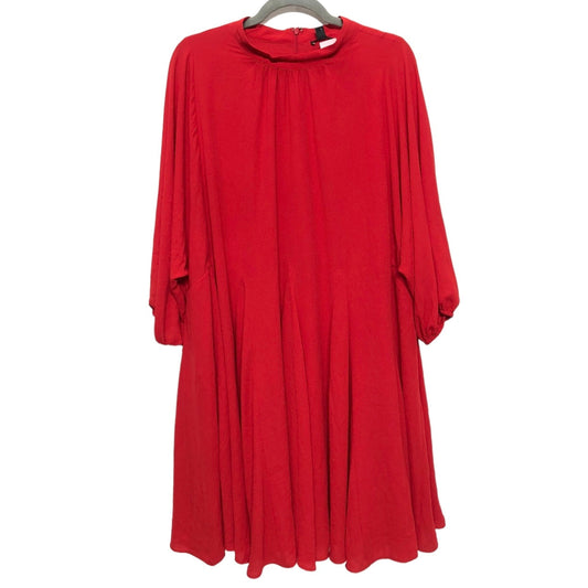 Red Dress Casual Midi Ann Taylor, Size Xxl