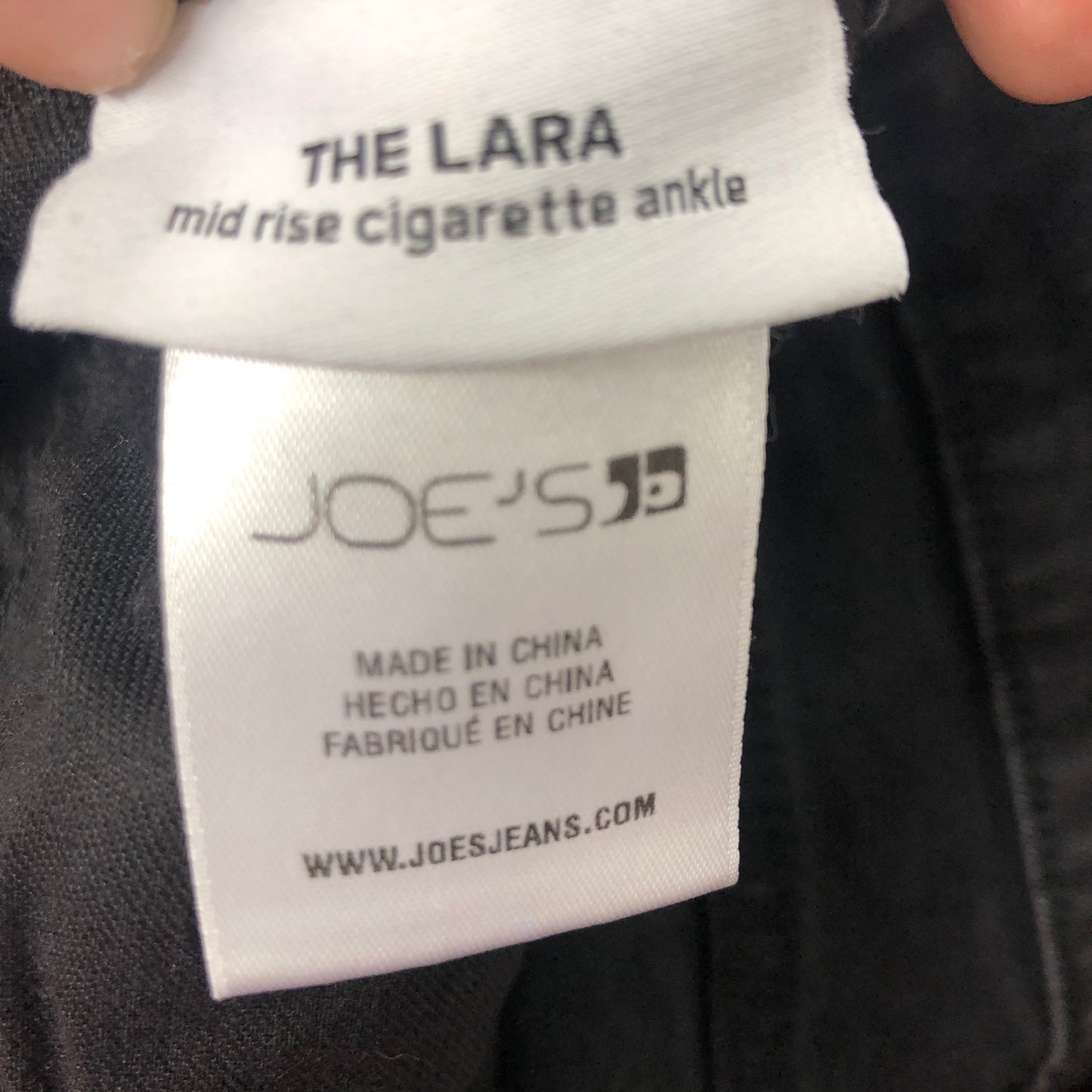 Black Jeans Straight Joes Jeans, Size 8