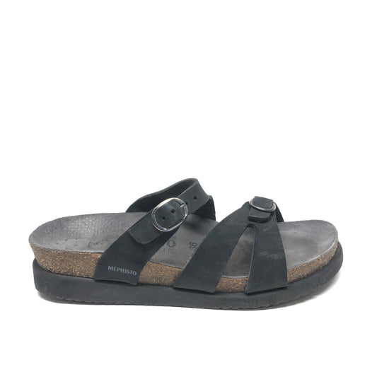Black Sandals Flats Mephisto, Size 6