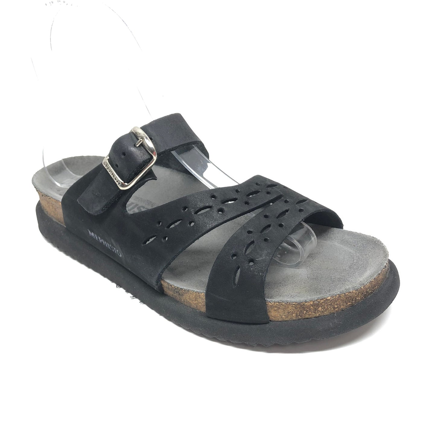 Black Sandals Flats Mephisto, Size 7