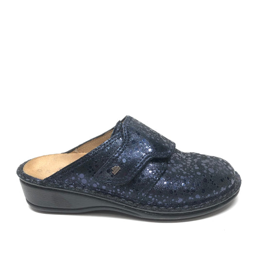 Black & Blue Sandals Heels Wedge Finn Comfort, Size 7