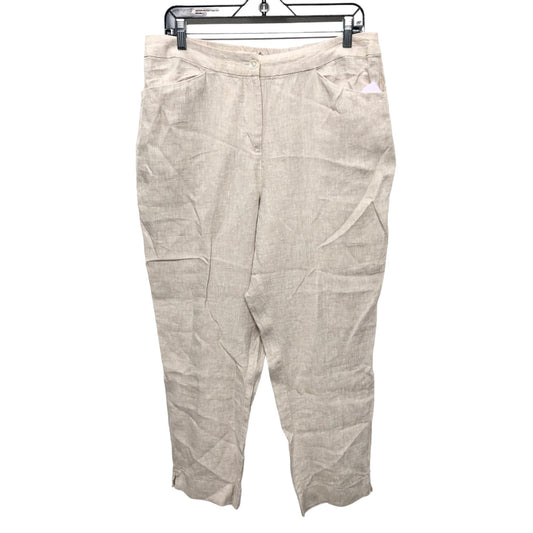 Beige Pants Linen Chicos, Size 10