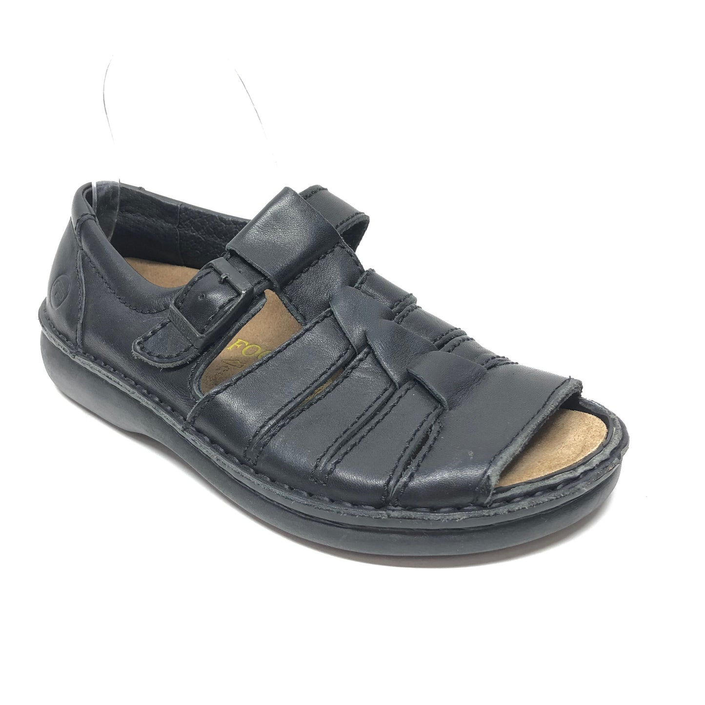 Black Shoes Flats Birkenstock, Size 8