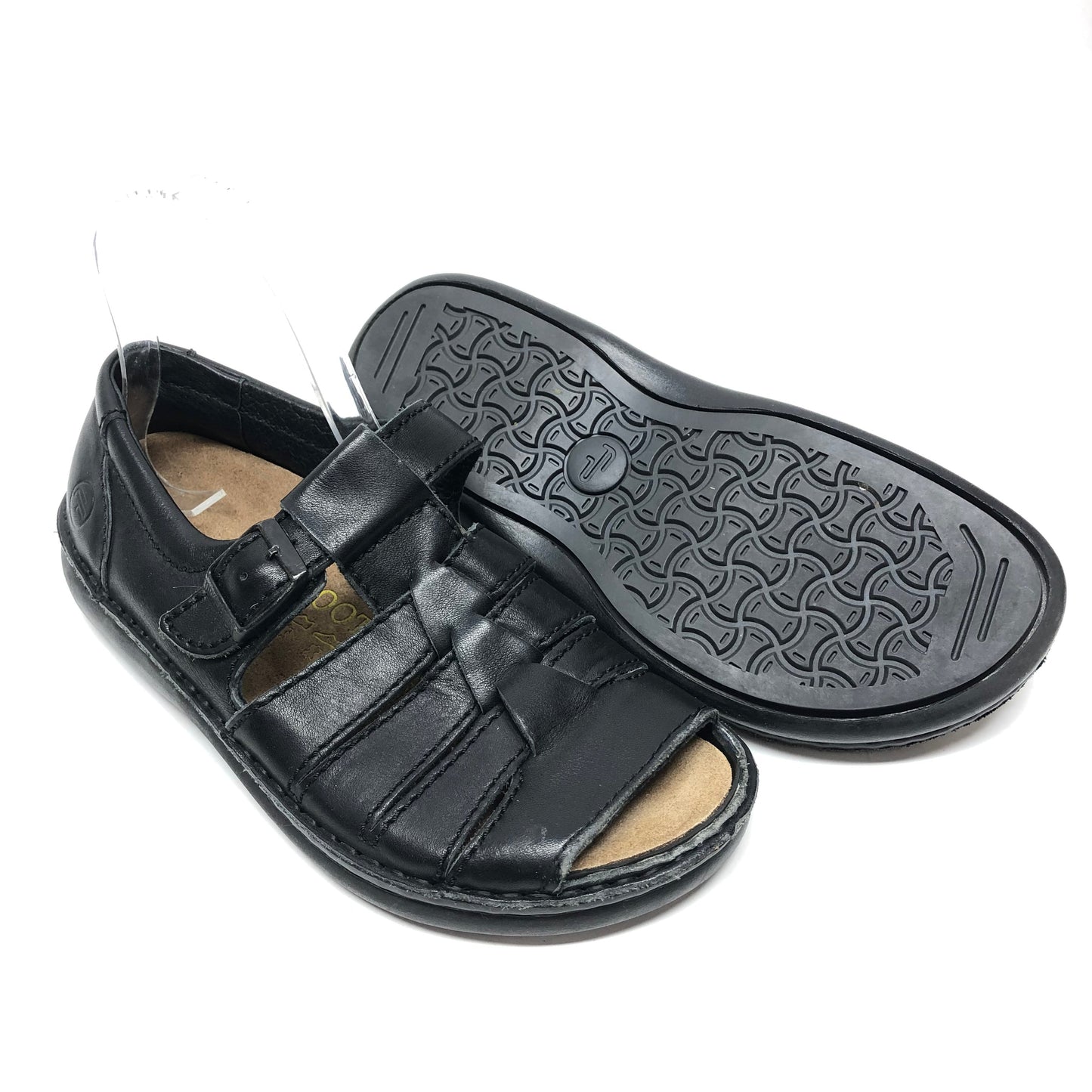 Black Shoes Flats Birkenstock, Size 8