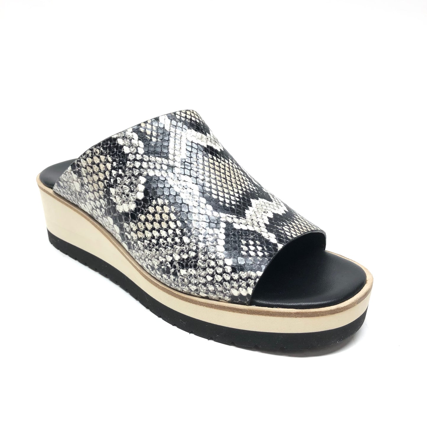 Snakeskin Print Sandals Heels Platform Vince, Size 6.5