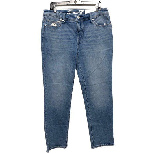 Blue Denim Jeans Straight Seven 7, Size 14