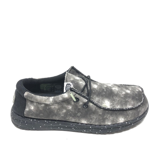 Black & Grey Shoes Flats Hey Dude, Size 8