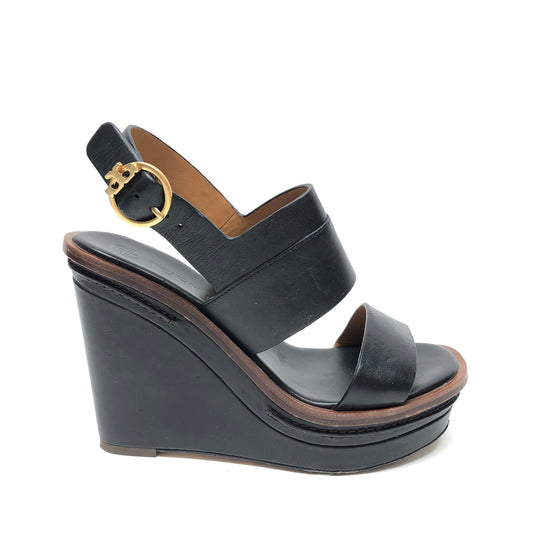 Black Sandals Designer Tory Burch, Size 5