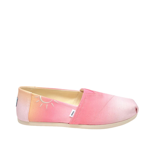 Orange & Pink Shoes Flats Toms, Size 9