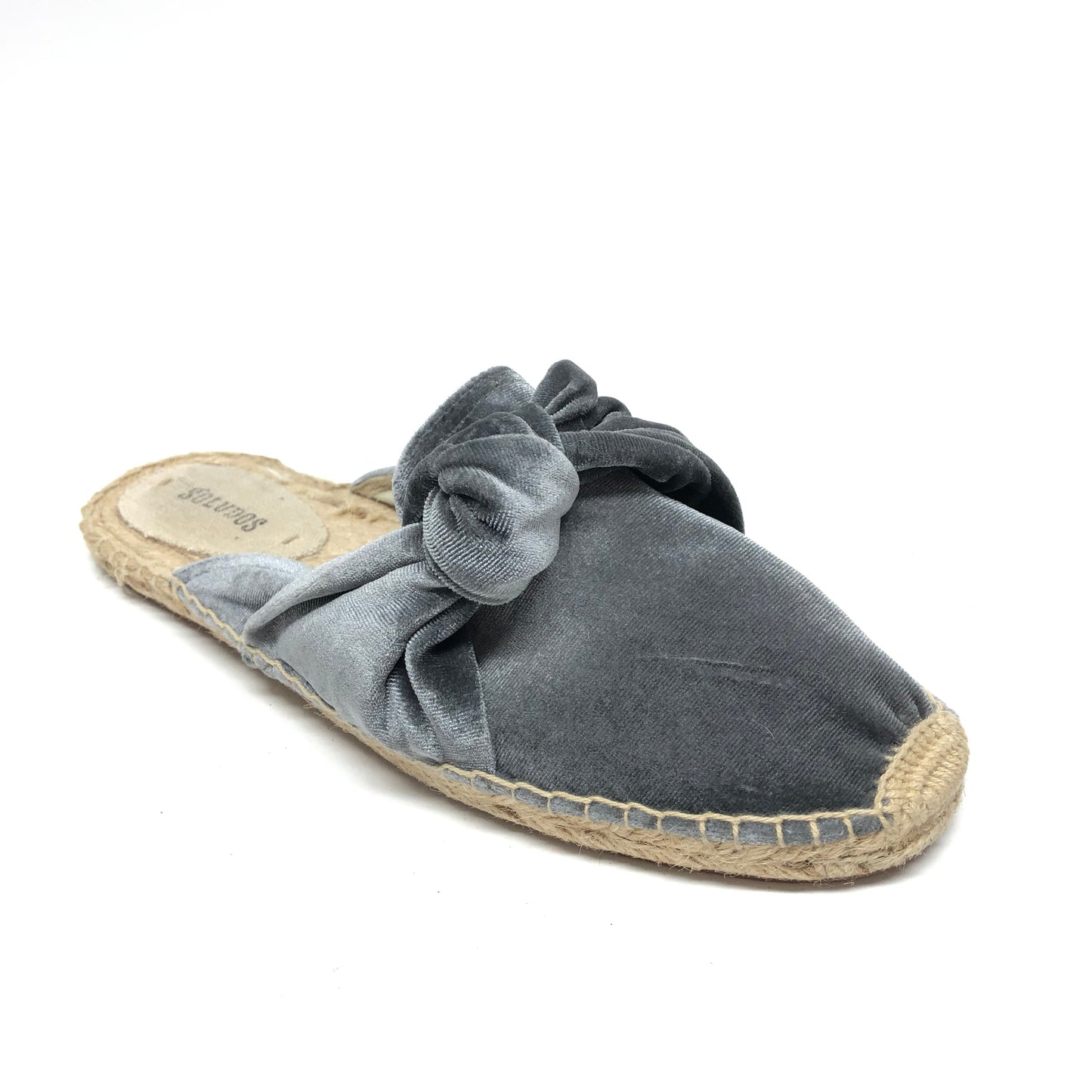 Grey Sandals Flats Soludos, Size 8.5