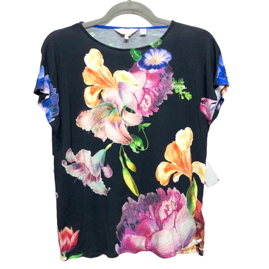 Top Short Sleeve Basic By Ted Baker In Floral Print, Size: S