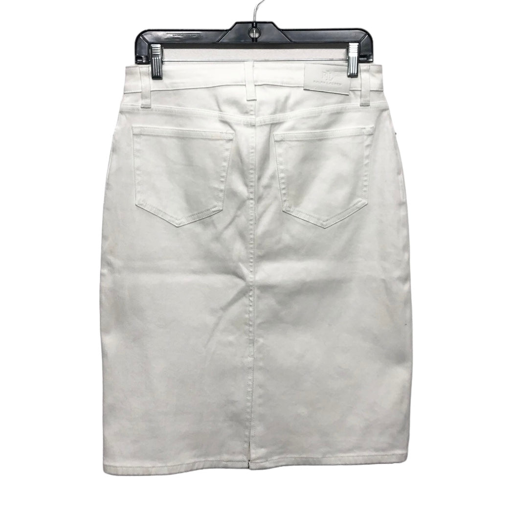 Skirt Midi By Lauren By Ralph Lauren In White, Size: 4