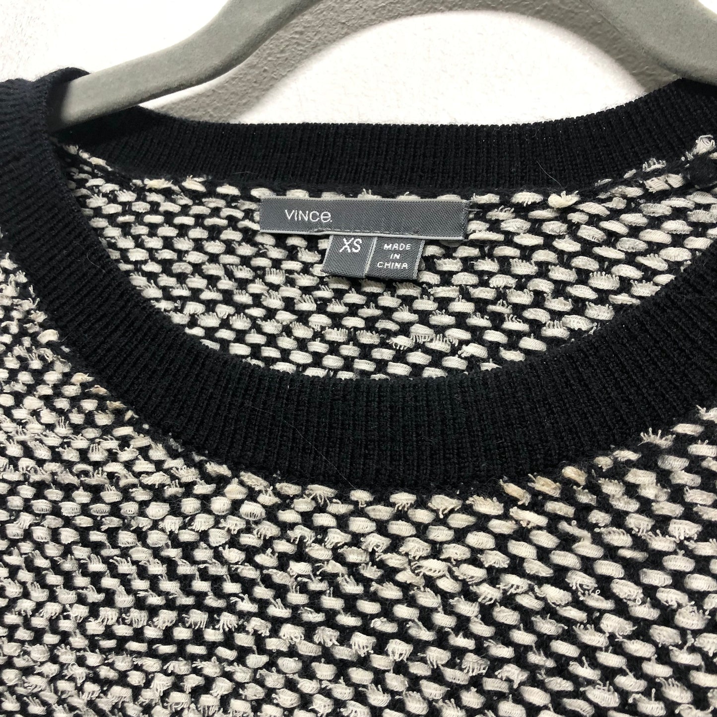 Sweater By Vince In Black & White, Size: Xs