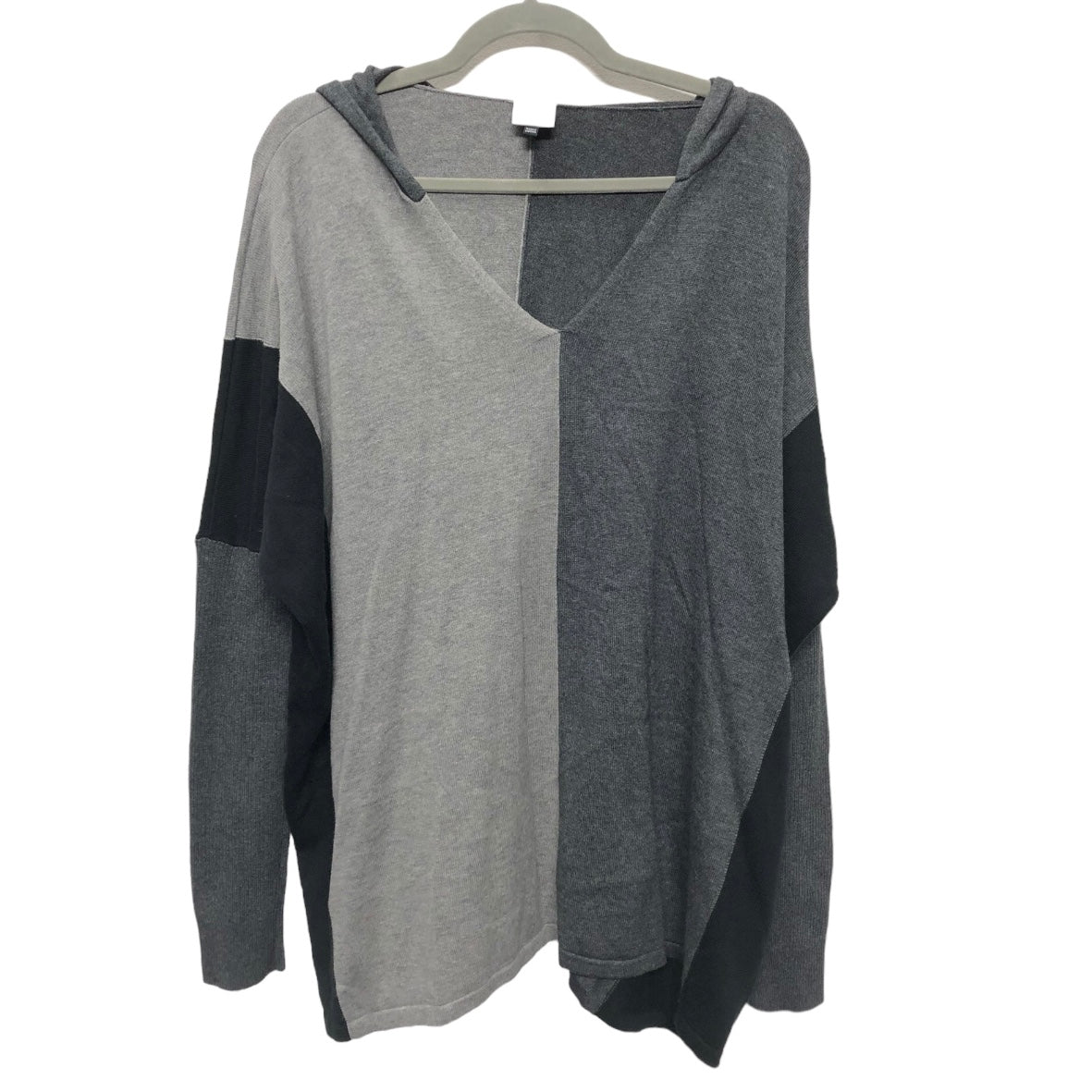 Sweatshirt Hoodie By Cabi In Black & Grey, Size: M