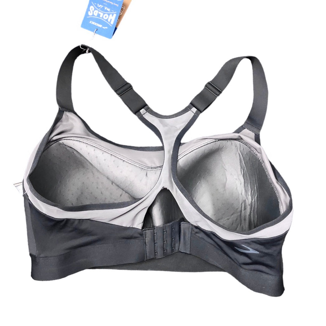 Athletic Bra By Brooks In Grey, Size: 38