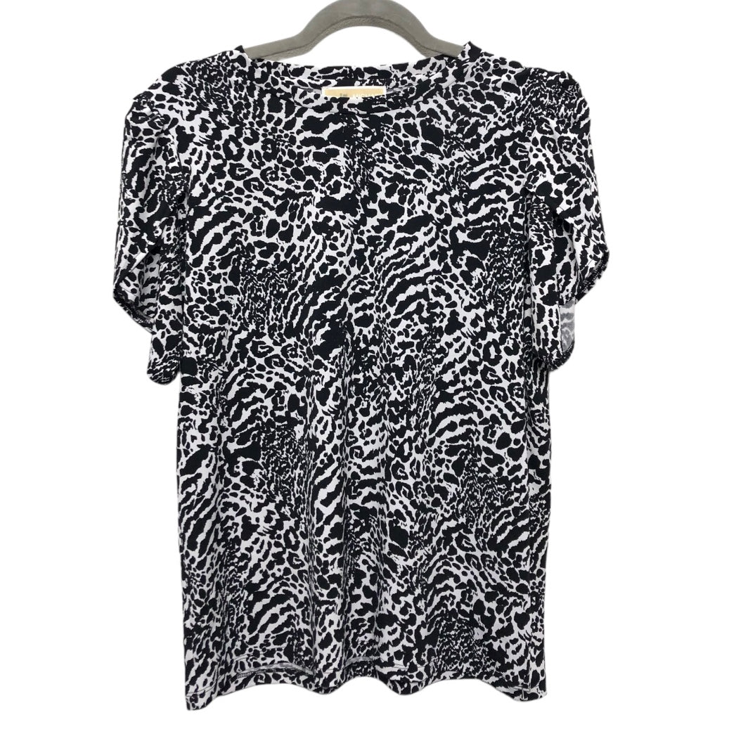 Top Short Sleeve By Michael By Michael Kors In Black & White, Size: S