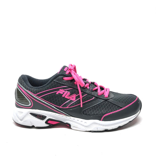 Shoes Athletic By Fila In Grey & Pink, Size: 11