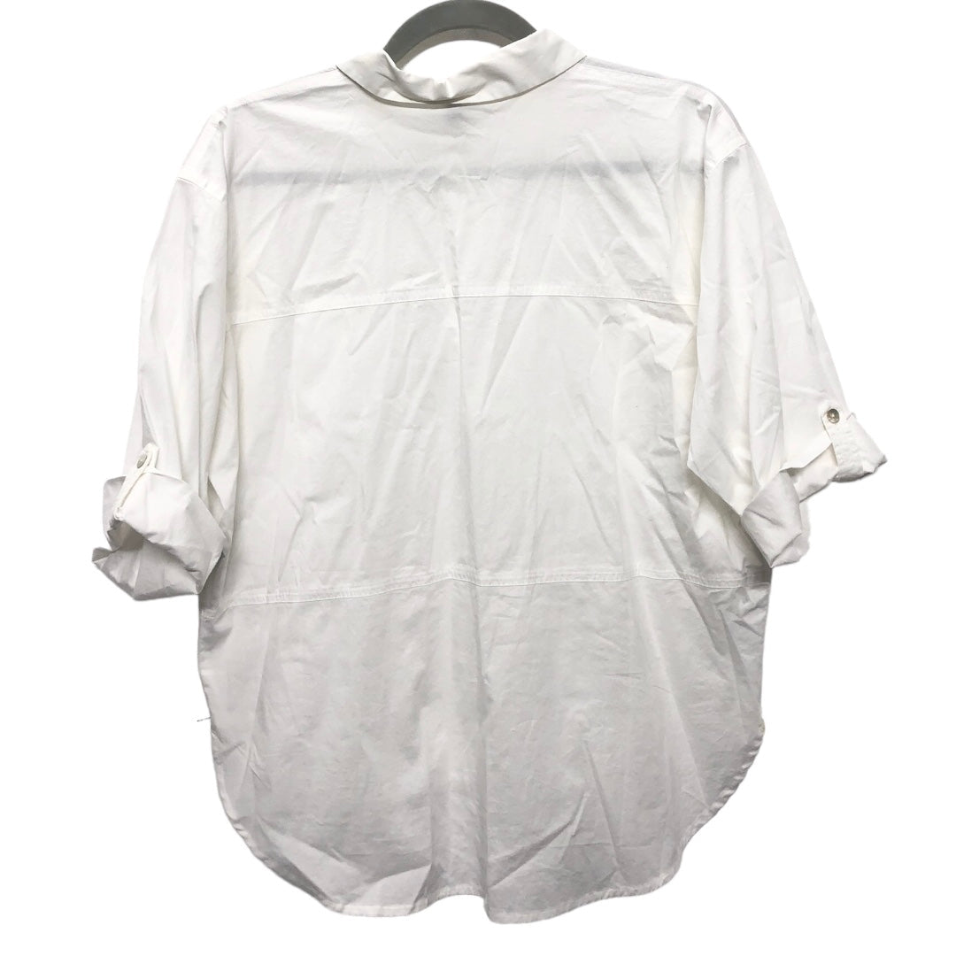 Top 3/4 Sleeve By Eileen Fisher In White, Size: Xs