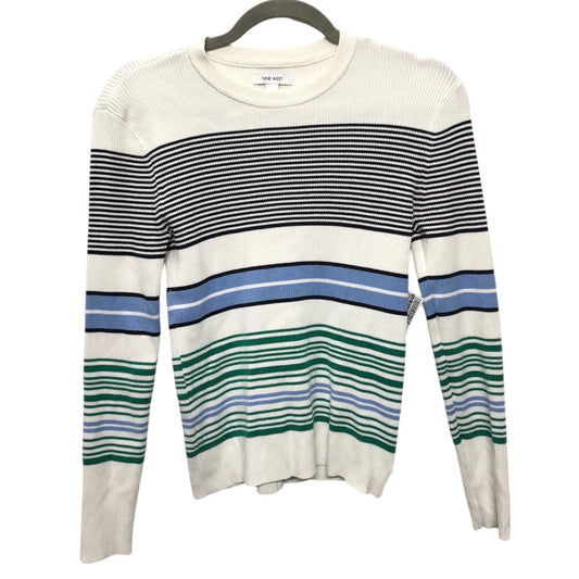 Sweater By Nine West In Green & White, Size: M