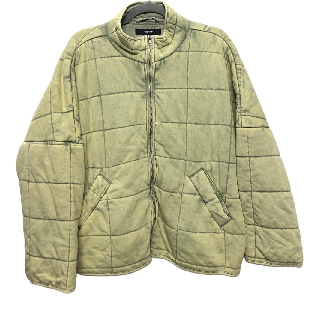 Jacket Puffer & Quilted By Forever 21 In Green, Size: M