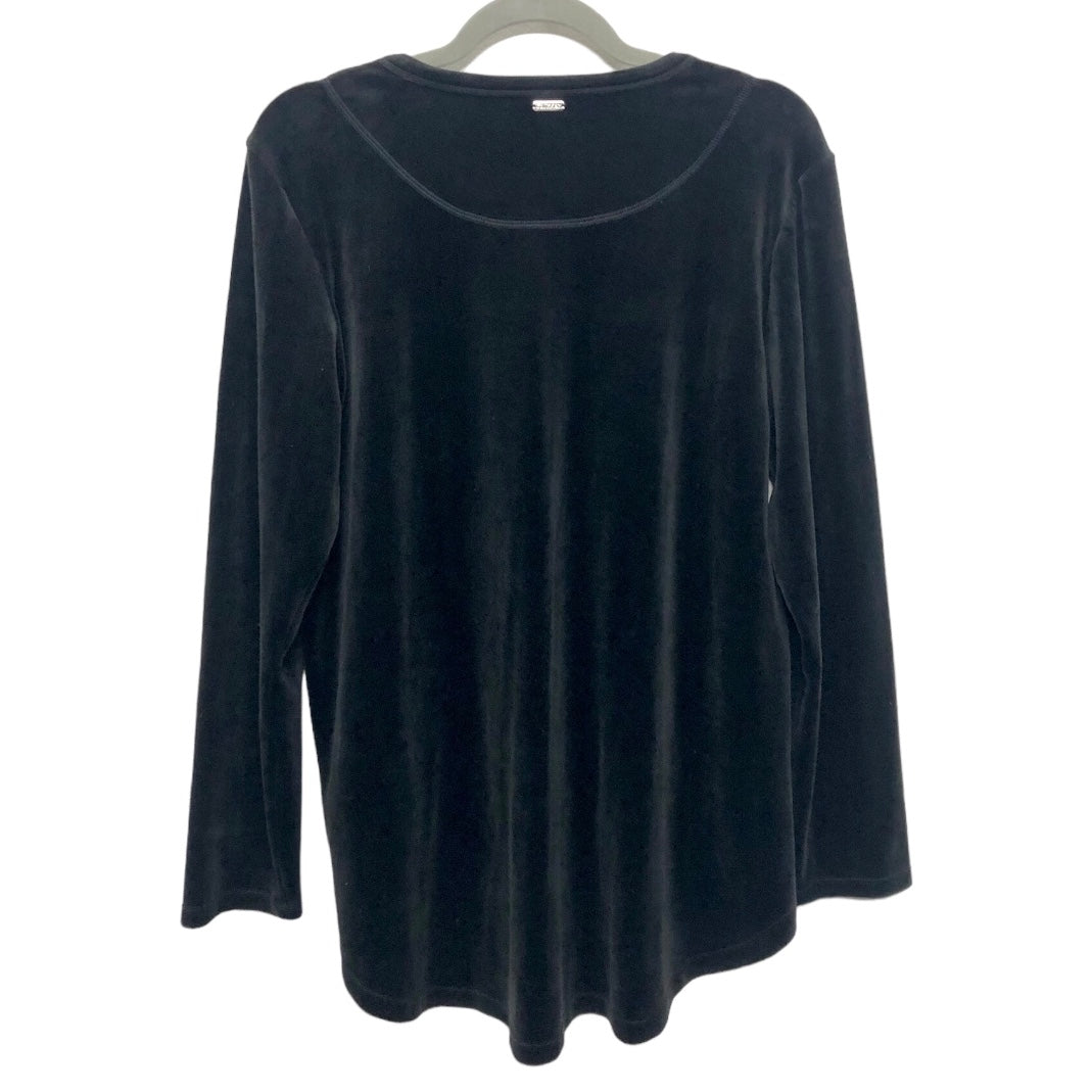 Top Long Sleeve By Calvin Klein In Black, Size: M