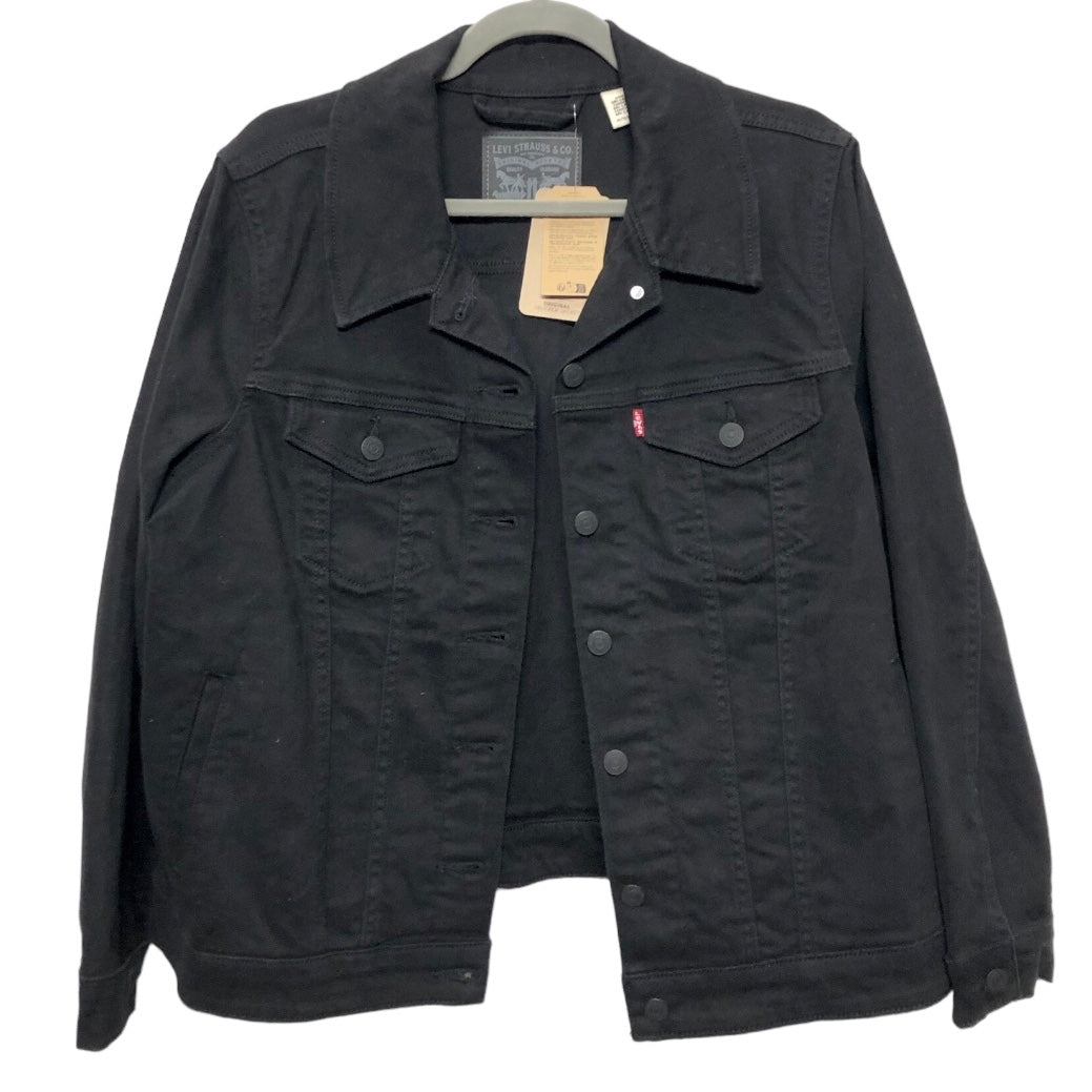 Jacket Denim By Levis In Black, Size: 1x