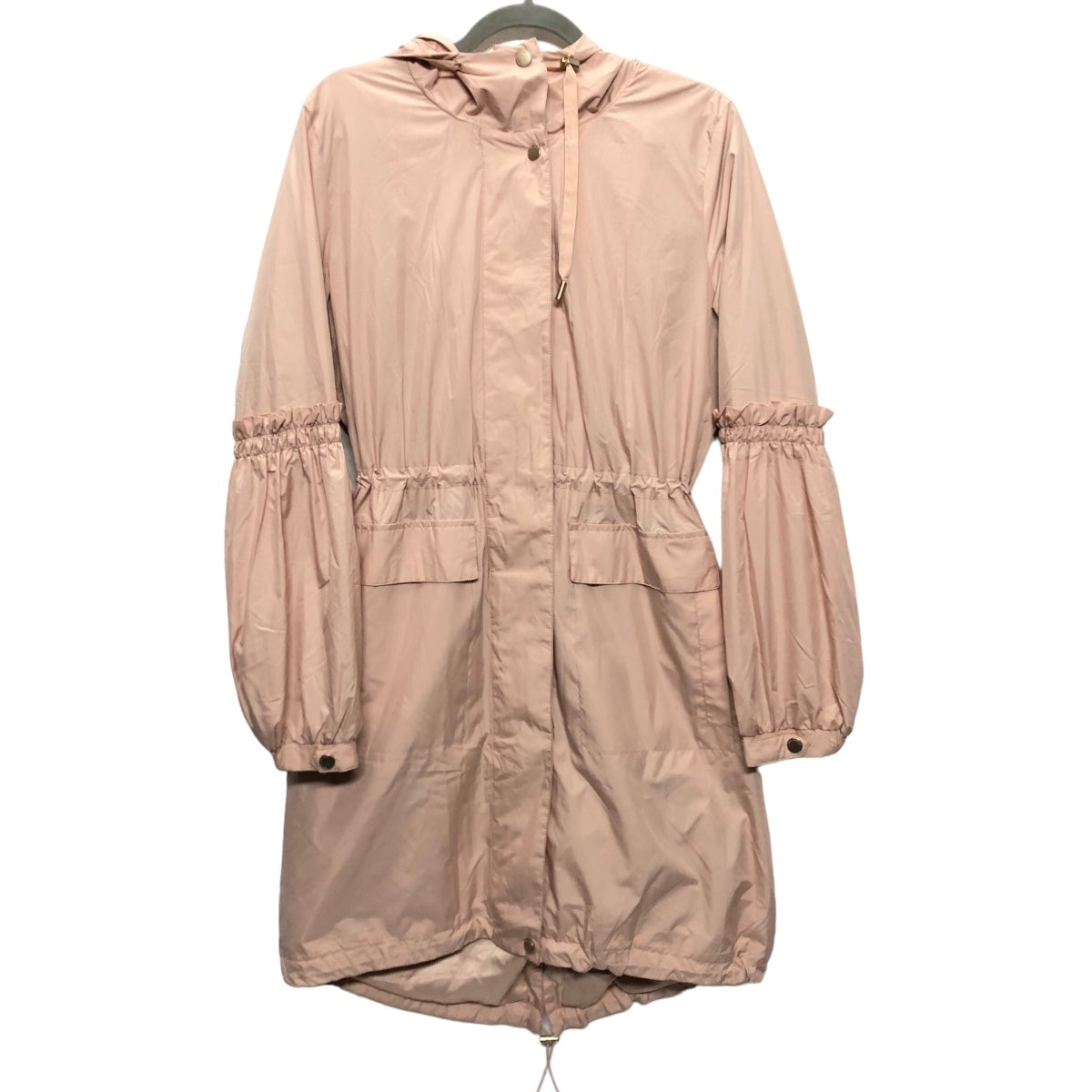 Jacket Windbreaker By Donna Karan In Cream, Size: M