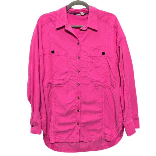 Top Long Sleeve By Pilcro In Pink, Size: S