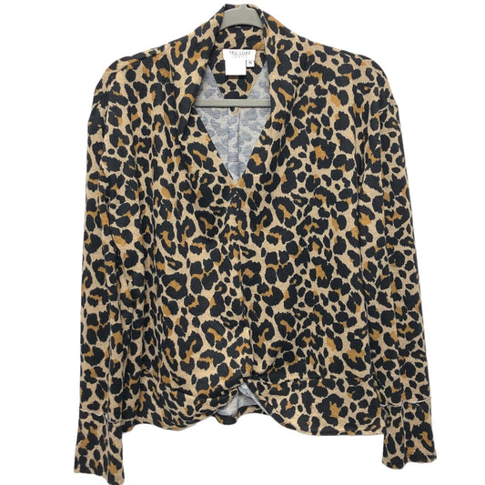 Top Long Sleeve By Clothes Mentor In Leopard Print, Size: M