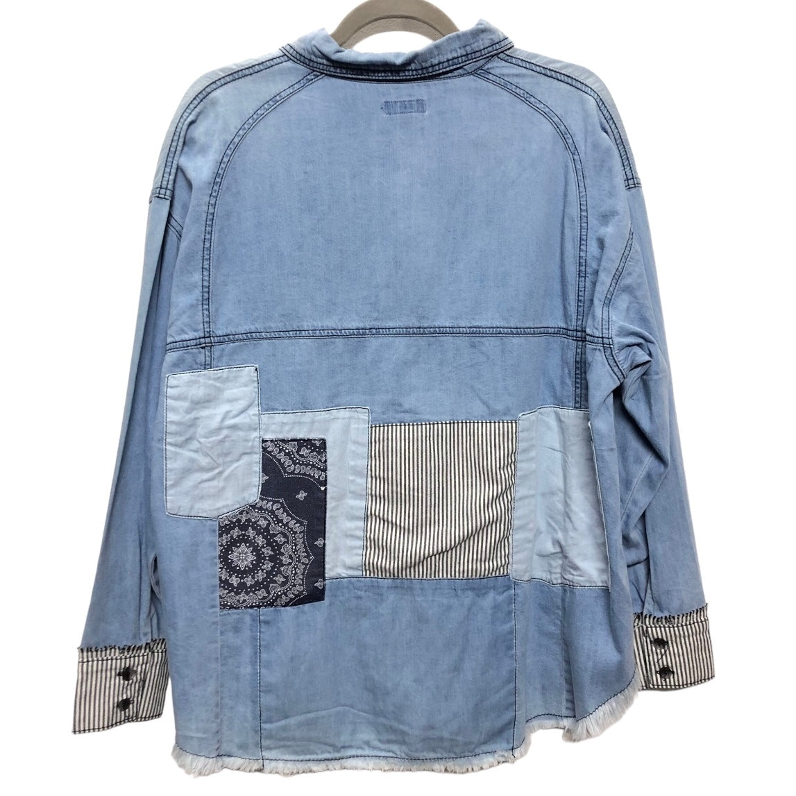 Top Long Sleeve By Easel In Blue Denim, Size: S