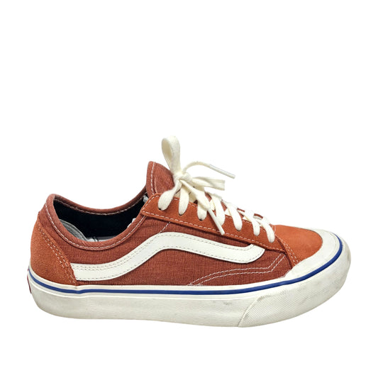 Shoes Sneakers By Vans In Orange, Size: 7