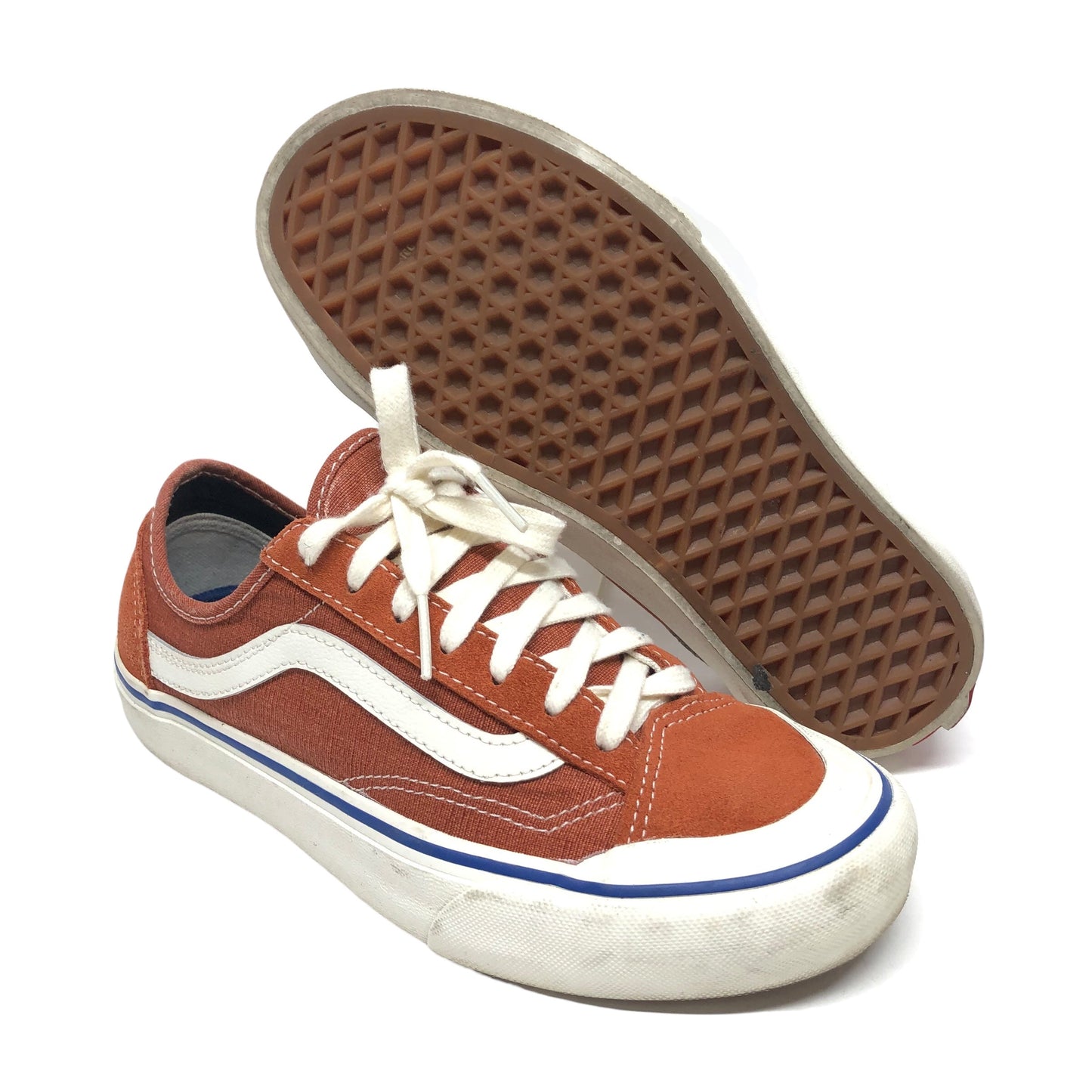 Shoes Sneakers By Vans In Orange, Size: 7