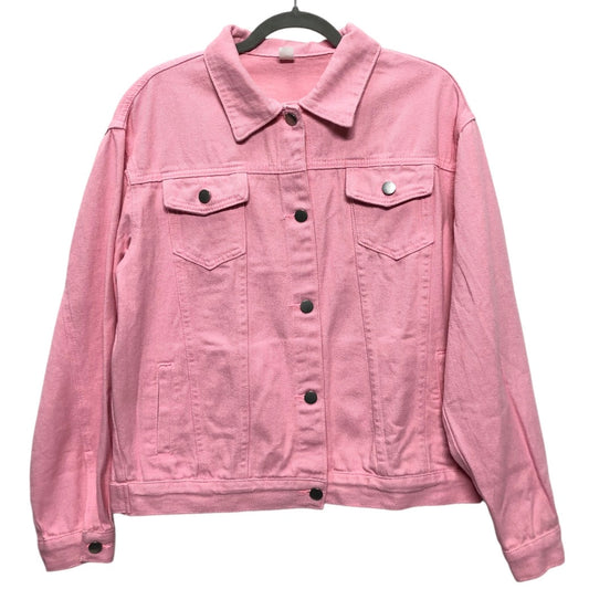 Jacket Denim By Cme In Pink Denim, Size: Xl