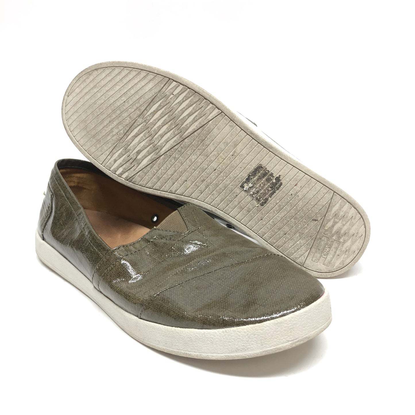 Shoes Flats By Toms In Green, Size: 10