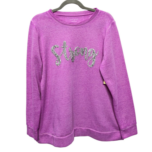 Sweatshirt Crewneck By Lane Bryant In Pink, Size: M