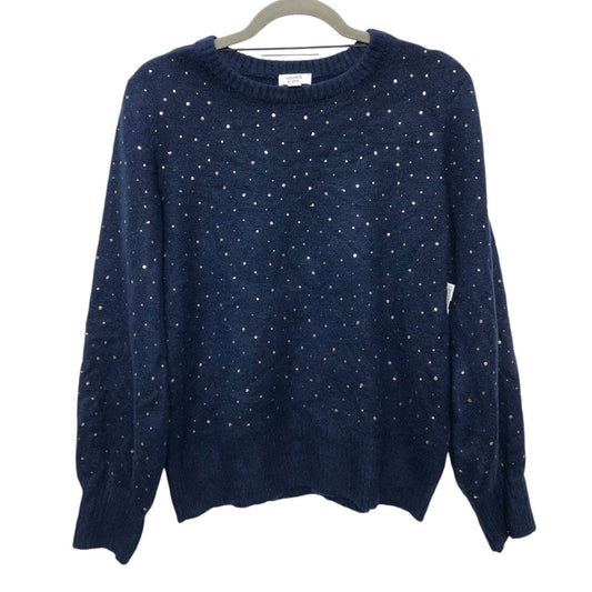 Sweater By Crown And Ivy In Blue & Gold, Size: Lp