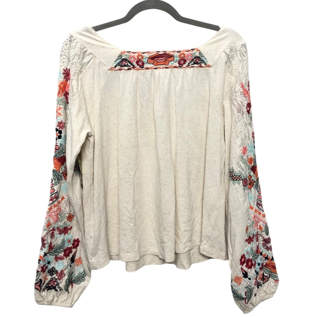 Top Long Sleeve By Soft Surroundings In Cream, Size: S