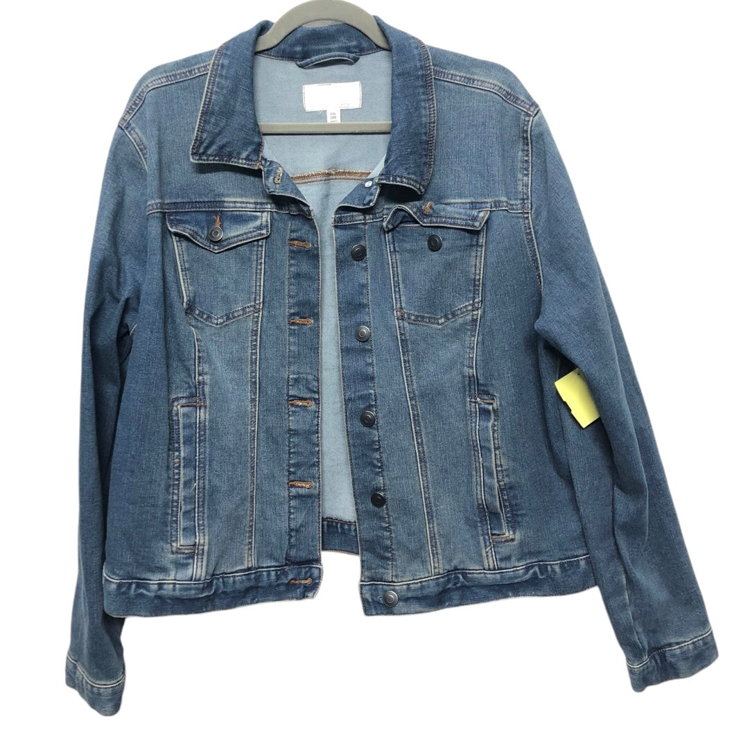 Jacket Denim By Time And Tru In Blue Denim, Size: 20