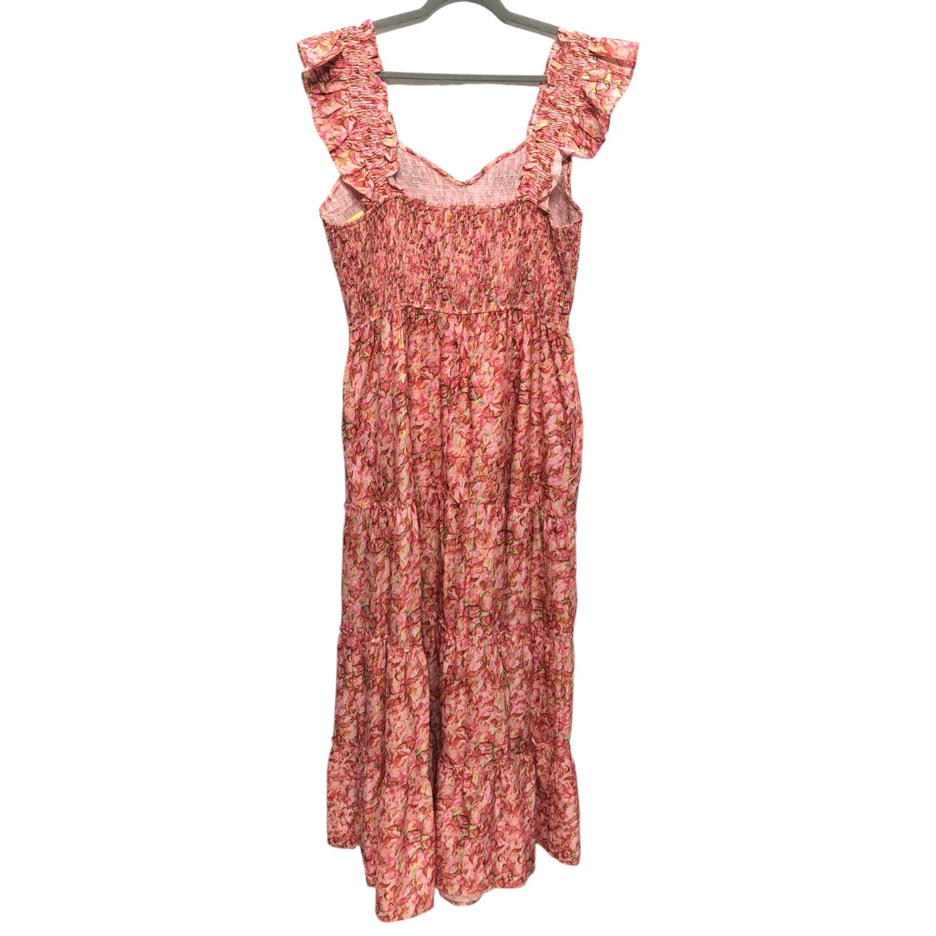 Dress Casual Midi By Clothes Mentor In Orange & Pink, Size: 2x